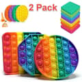 2-pack Pop It Fidget Toys Leksak / Sensorisk - Välj modell & färg Gul yellow