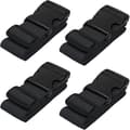 4-pack resväskeband för resväskor, bagageremmar, resetillbehör, multifunktionella, svarta Black