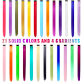 Miniatyrbild 4 av 7: 22Pcs Rainbow Straight Hair Extensions Clip in 21" Multicolor