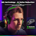 Miniatyrbild 3 av 5: FC100 Spelheadset för PS4/PS5/PC/Xbox/Switch, Xbox-headset med RGB-belysning