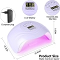 Miniatyrbild 2 av 6: UV LED-lampa för naglar, 168W Nageltork Gel Nagellack, Bärbar USB laddning