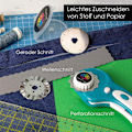 Miniatyrbild 5 av 5: Roterande tygskärare - 3 blad - tygskärare Ø 45 mm -