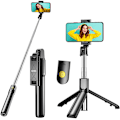 Miniatyrbild 1 av 7: Selfie Stick, 3-i-1 Bluetooth Selfie Stick-stativ,