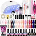 Miniatyrbild 1 av 7: Komplett UV-nagelkit, 15 semipermanenta nagellack, UV-lampa 36W + 3 poly