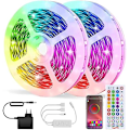 Miniatyrbild 1 av 9: LED-list / Ljusslinga / LED-Strip - 10M SMD 5050 RGB ljusstrips med Controller Sync