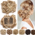 Miniatyrbild 1 av 2: Combs Hårförlängning Dutt Scrunchie Hästsvans Hårknutar Hepburn-Dutt Hårgummi