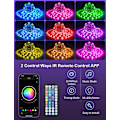 Miniatyrbild 2 av 7: LED Strip 10m, RGB 5050 LED Strips, 30 LEDs/Meter, App and Remote Control, 300 LED