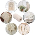 Miniatyrbild 2 av 6: Naturligt macrame-rep 3 mm bomullsrep med träringar, pärlor och pinnar,