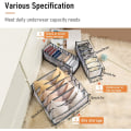 Miniatyrbild 5 av 8: 3-pack Vikbar Nylon Förvaringslåda Garderob Strumpor BH Slips