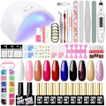 Miniatyrbild 1 av 8: Nagelgelset Lack Semipermanent 10st * 10ml, 36W LED/UV Nagellampa Komplett
