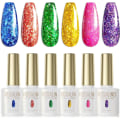 Miniatyrbild 1 av 4: Gel nagellack 6 färger, UV/LED Soak Gel Polish Gel Polish Set Nagellack Geler