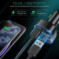 Miniatyrbild 3 av 3: Bluetooth 5.0 FM Transmitter, Radio Car Receiver Adapter, with Mic, 2 USB Charging,