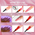 Miniatyrbild 2 av 7: Komplett UV-nagelkit, 15 semipermanenta nagellack, UV-lampa 36W + 3 poly