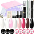 Miniatyrbild 1 av 4: 10 Färger UV Nagellack Starter Set 8 ml Gel Nagellack Kit Gel Nails Starter Set med 36 W UV