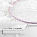 Miniatyrbild 2 av 7: Dream catcher white large with feathers and pearls Cult object