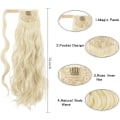 Miniatyrbild 3 av 3: Lång vågig hästsvansförlängning Clip Ponytail Extension Ponytail Extension Syntetisk 70cm