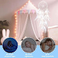 Miniatyrbild 5 av 7: Dream catcher white large with feathers and pearls Cult object