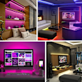 Miniatyrbild 9 av 9: LED-list / Ljusslinga / LED-Strip - 10M SMD 5050 RGB ljusstrips med Controller Sync