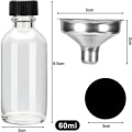 Miniatyrbild 5 av 5: Miniglasflaskor med lock, 12 shotflaskor för att fylla 60 ml, små glasflaskor