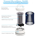 Miniatyrbild 2 av 7: Portable Electronic Rechargeable Mosquito Fly Killer Light/Bug Zapper for Summer Travel,
