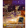 Miniatyrbild 2 av 6: Solcellslampor för utomhusbruk, [2 pack] 12 m/40 fot 100 LED solcellsled-remsor utomhus