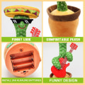 Miniatyrbild 2 av 6: Sunshine smile cactus plush animal, talking cactus, cuddly cactus, dancing cactus plush animal,