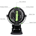 Miniatyrbild 6 av 7: Mini Clip on Fan, USB Clip on Desk Fan with 360° Rotation Portable Stroller