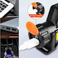 Miniatyrbild 3 av 9: 2 Pannlampa, uppladdningsbar LED-Headlamp COB with 5 Light Modes, Headlamp Fishing Running USB Rechargeabl