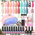 Miniatyrbild 1 av 2: Semipermanent Nagelset 10 st Semipermanent Nagellack 36W lampa för nagelkonst,