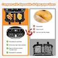 Miniatyrbild 3 av 3: 2 st silikonformar för airfryer, återanvändbara tillbehör för fritös, rektangulär silikonform för fritös,