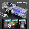 Miniatyrbild 5 av 7: Three-eyed Monster Flashlight Portable Mini Flashlight Five Modes Super Bright Hand Flashlight Rechargeable