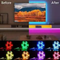 Miniatyrbild 3 av 6: 30 m/100 fot RGB LED Strip-ljus, med 44-knapps fjärrkontroll, LED-lampor med musiksynkronisering och färgskiftande