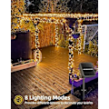 Miniatyrbild 6 av 6: Solcellslampor för utomhusbruk, [2 pack] 12 m/40 fot 100 LED solcellsled-remsor utomhus
