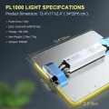 Miniatyrbild 5 av 6: PL1000 Plant LED Grow Light med Samsung LM281B LEDs Dimbar Daisy Chain Full Spectrum Indoor Plant