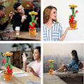 Miniatyrbild 5 av 6: Sunshine smile cactus plush animal, talking cactus, cuddly cactus, dancing cactus plush animal,