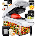 Miniatyrbild 1 av 7: 9-i-1 Deluxe Grönsakshackare Lökhackare Mathackare Manuell spiralizer