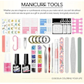 Miniatyrbild 8 av 8: Nagelgelset Lack Semipermanent 10st * 10ml, 36W LED/UV Nagellampa Komplett