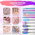 Miniatyrbild 5 av 5: nagelbitssats, 11 delar elektriska nagelborrsats
