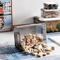 Miniatyrbild 2 av 7: 1,25 l små förvaringslådor med lock, plast, stapelbara, transparen