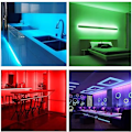 Miniatyrbild 2 av 7: LED-remsa 30 m (2 x 15 m), 5050 RGB LED-remsa, Bluetooth,