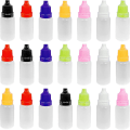 Miniatyrbild 1 av 3: 21 stycken 10 ml plastflaskor Vätskebehållare droppflaskor Flaska tom med dropp