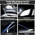Miniatyrbild 8 av 9: 2 Pannlampa, uppladdningsbar LED-Headlamp COB with 5 Light Modes, Headlamp Fishing Running USB Rechargeabl