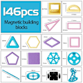 Miniatyrbild 4 av 7: 146Pcs Mini Magnetic Building Blocks  3D Macaron Learning