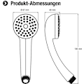 Miniatyrbild 6 av 6: Hand shower 67 mm main diameter  1 jet type - anti-lime