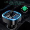 Miniatyrbild 2 av 3: Bluetooth 5.0 FM Transmitter, Radio Car Receiver Adapter, with Mic, 2 USB Charging,