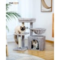 Miniatyrbild 5 av 6: Liten Kattträd, 72cm Kattorn för Inomhuskatter, Grå