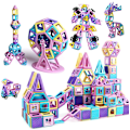 Miniatyrbild 1 av 7: 146Pcs Mini Magnetic Building Blocks  3D Macaron Learning