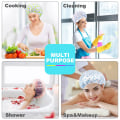 Miniatyrbild 4 av 5: shower cap for women/men, 6 pieces, waterproof and reusable bathing cap,