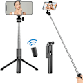 Miniatyrbild 1 av 6: Palo Selfie med Bluetooth, Mini Tripod Selfie Stick 360 ° rotation, bärbar stativ med fjärrkontroll