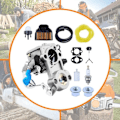 Miniatyrbillede 2 af 2: Karburator Vedligeholdelsessæt Kompatibelt Med Husqvarna 455 460 Rancher 461 Jonsered CS2255 Motorsav 544883001 Wa